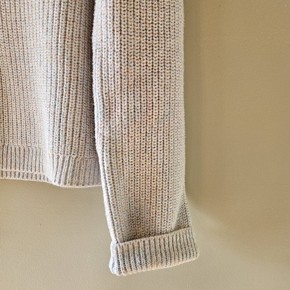 525 America Metallic Rainbow Vneckline Knit Fisherman Sweater Size Medium. - Picture 8 of 16